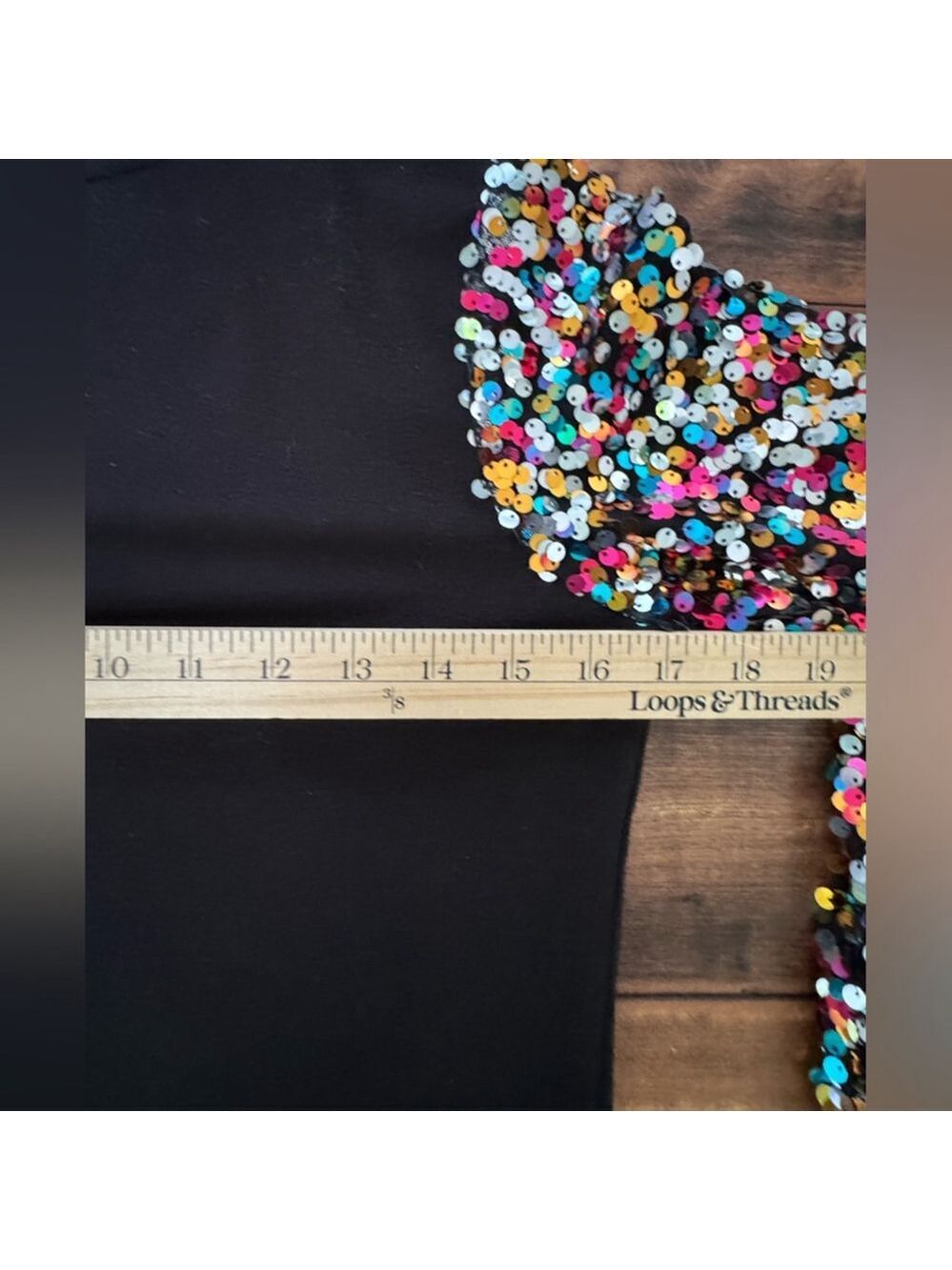 Maximalist Sequin Sleeve Mock Neck Top Statement Party Retro Glam - Picture 9 of 10